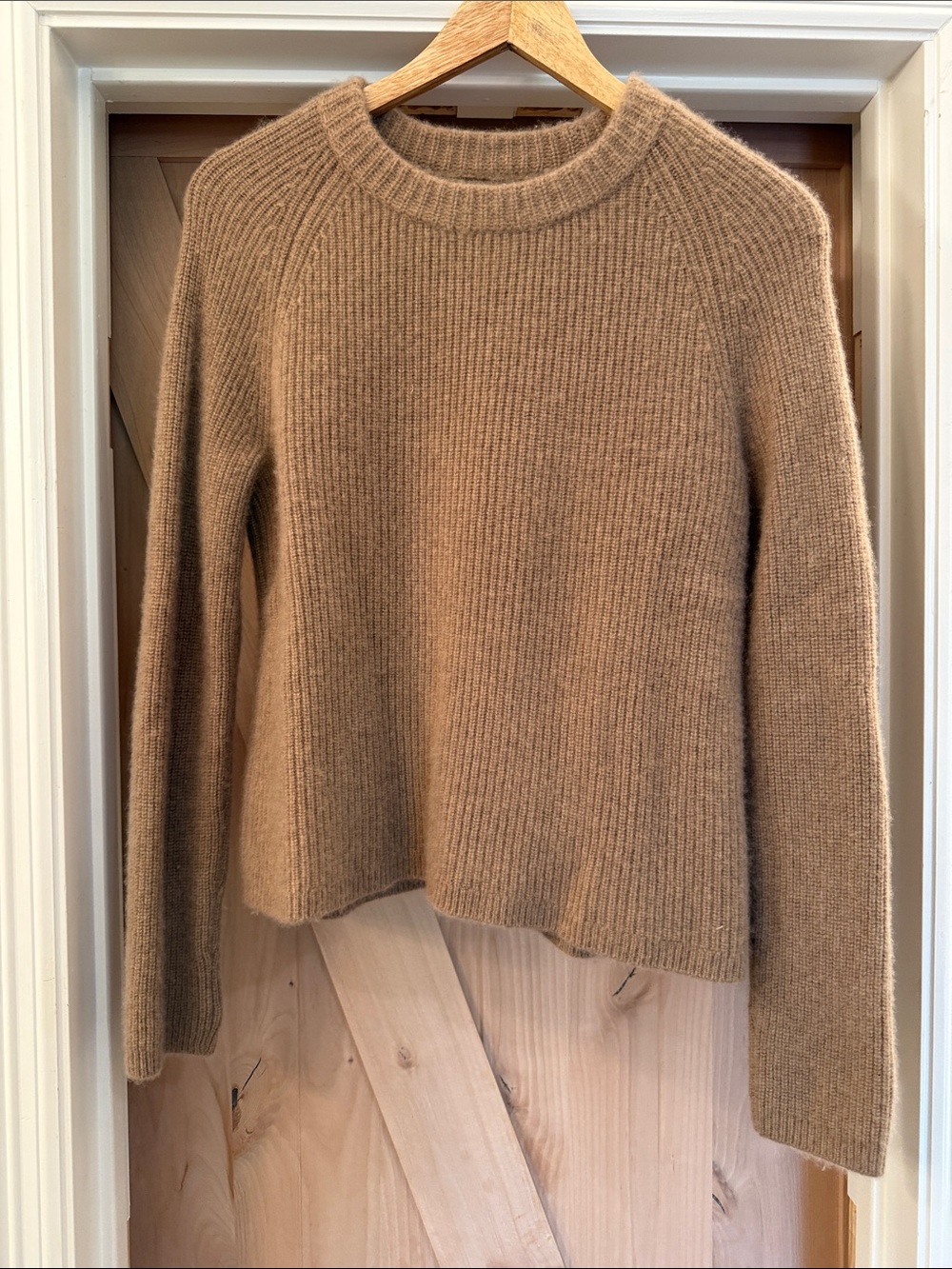 Quince Women's Crewneck Sweater in Camel Brown